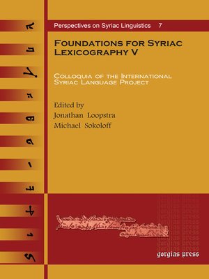 cover image of Foundations for Syriac Lexicography V
